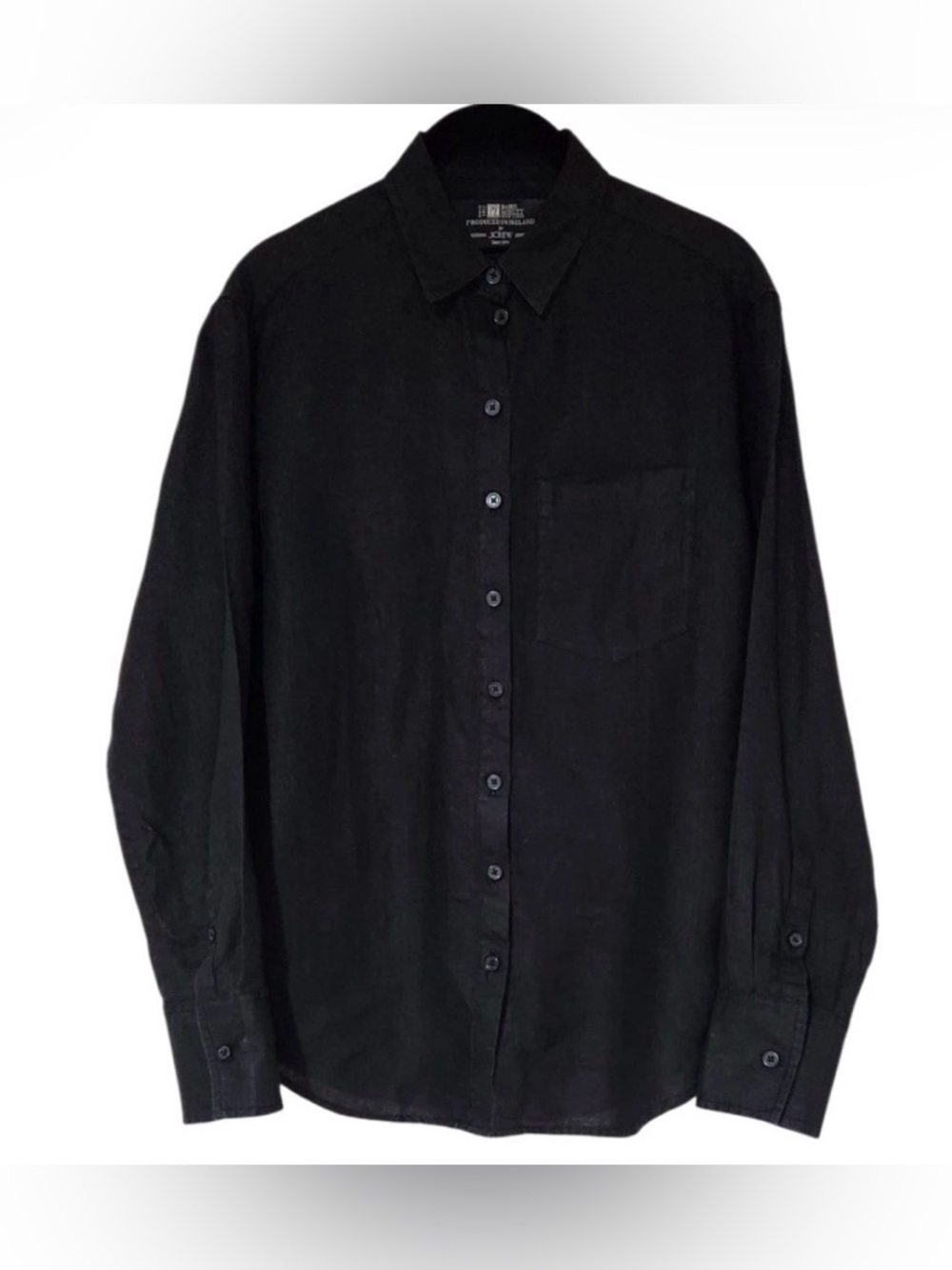 J. Crew Baird McNutt Garcon Classic
Fit Irish Linen Shirt Black Size O